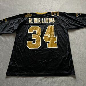 Vintage New Orleans Saints Ricky Williams Nike Jersey Men XL Black Gold #34 NFL